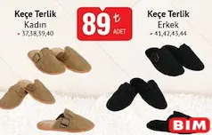 KEÇE TERLİK KADIN/ERKEK KEÇE TERLİK KADIN/ERKEK